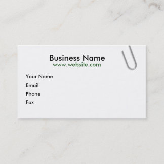 Carte de visite blanc Paperclip