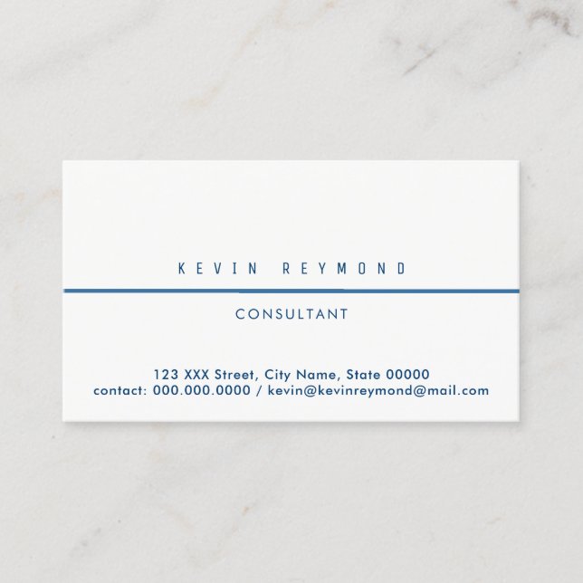 Carte De Visite blanc par business card (Devant)
