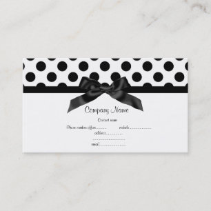 CARTE DE VISITE BLANC POLKA DOT BAS