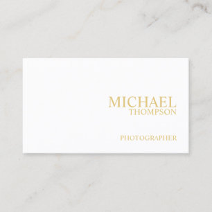 Carte De Visite Blanc professionnel et or