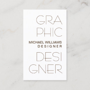 Carte De Visite Blanc Simple élégant Conception Graphique