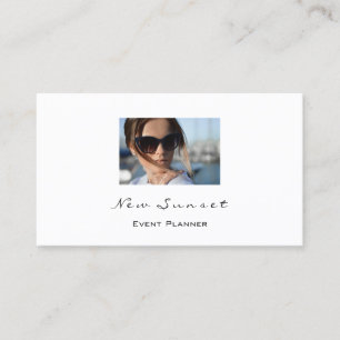 Carte De Visite Blanc simplement VIP de maquillage d'organisateur