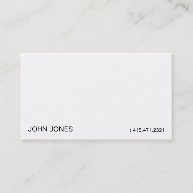 Carte De Visite Blanc XX (Devant)