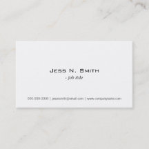 Carte de visite blanche simple et simple