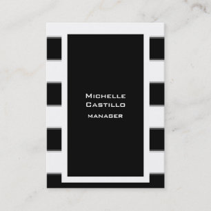 Carte De Visite Blancs noirs verticaux Unique Professionnel