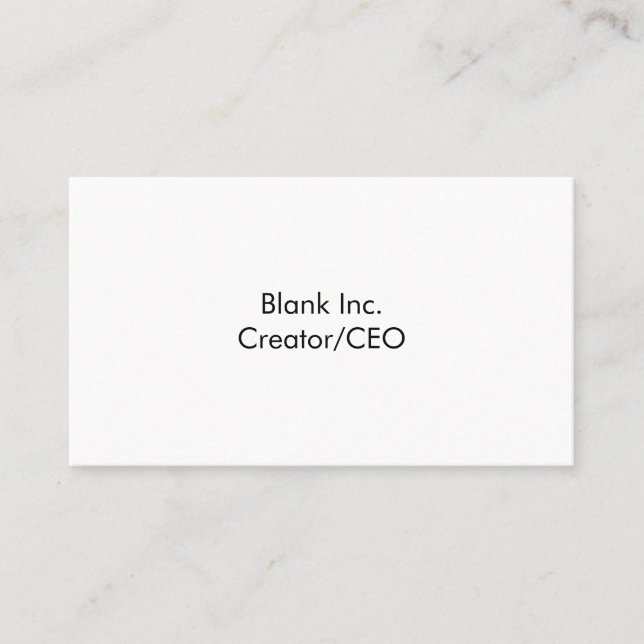 Carte De Visite Blank Inc. (Devant)