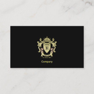 Carte De Visite Blason Doré