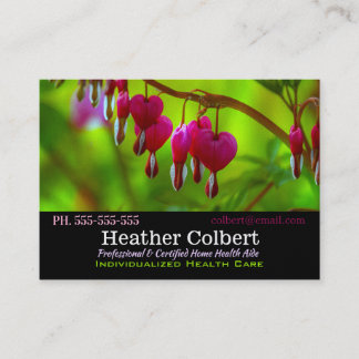 Carte De Visite Bleeding Heart Honest Caregiver Professional 