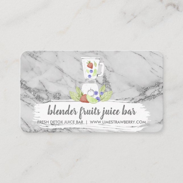 Carte De Visite Blender Fruits Boire mixte marbre de jus frais (Devant)