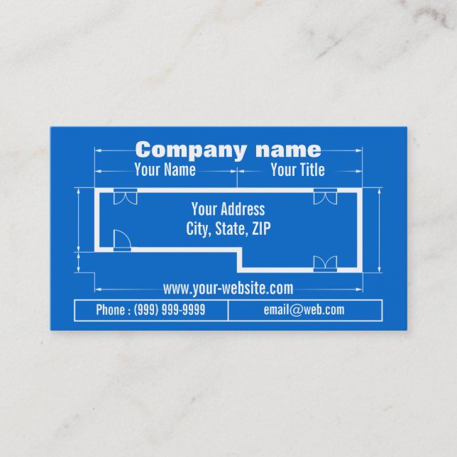 Carte De Visite bleu (Devant)
