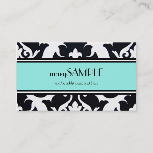 Carte De Visite Bleu (Devant)