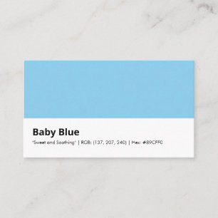 Carte De Visite Bleu bébé   "Doux et apaisant"