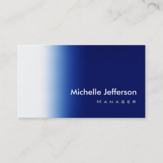 Carte de visite bleu blanc tendance