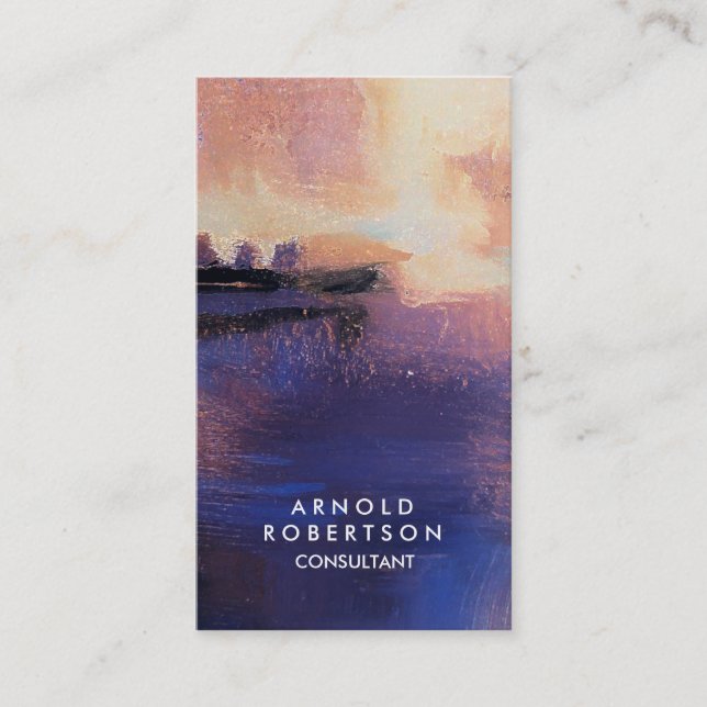 Carte De Visite Bleu créatif Abstrait moderne élégant (Devant)