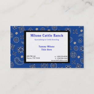 Carte de visite bleu de Bandana