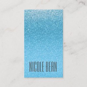 Carte De Visite Bleu de Conte de Fée Pailleté Glamour Chic Personn