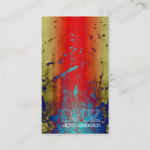 Carte De Visite Bleu de Deja - grunge d'arc-en-ciel