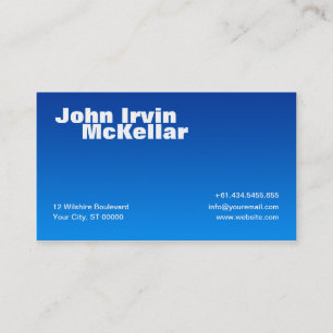 Carte de visite bleu de gradient de Hombre