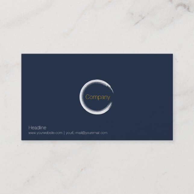 Carte de visite bleu de minuit (Devant)