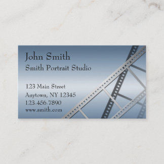 Carte de visite bleu de photographe de gradient