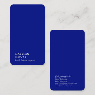 Carte De Visite Bleu de Phtalo Simple Créatif Tendance