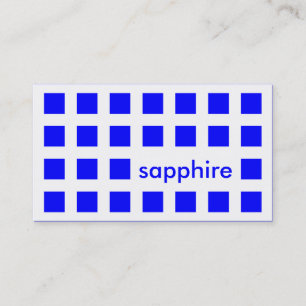 Carte De Visite bleu de saphir (carrés de mod)