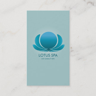 CARTE DE VISITE BLEU DE SPA DE LOTUS