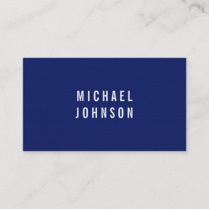 Carte De Visite Bleu de toile de Faux moderne élégant