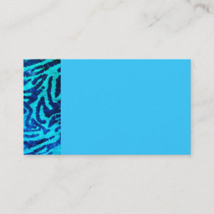 Carte de visite bleu de zèbre