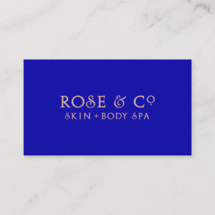 Carte De Visite Bleu doré bleu saphir rose Glam minimal