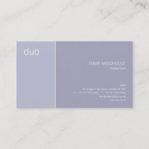 Carte De Visite Bleu en acier léger de duo