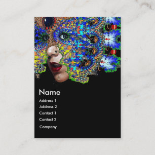 Carte De Visite bleu EPHÉMERAL jaune rouge noir