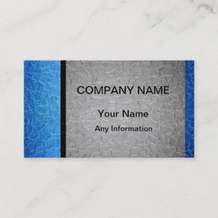 Carte De Visite Bleu et argent Luxury Metallic 2