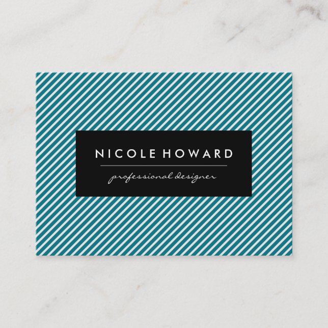Carte De Visite Bleu et blanc Aqua (Devant)