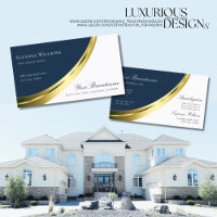Bleu et blanc avec Décor or Décor Design