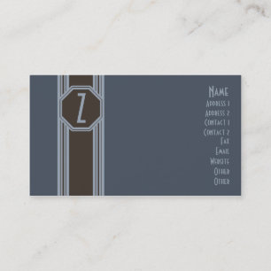 Carte de visite bleu et Brown simple
