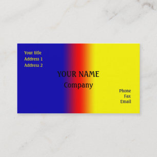 Carte De Visite Bleu et jaune