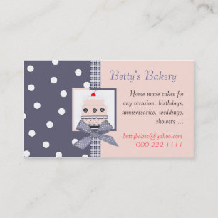 Carte de visite bleu et rose à la mode