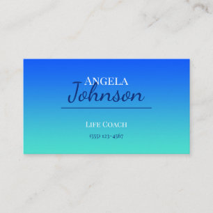 Carte De Visite Bleu et turquoise ombré