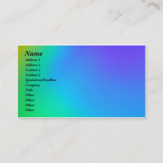 Carte de visite bleu et vert