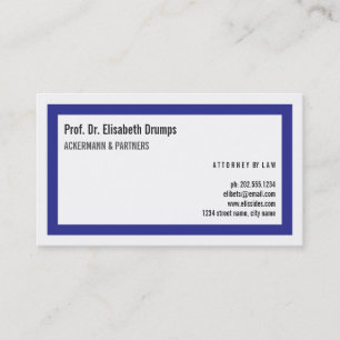 Carte De Visite Bleu Froid Sympa