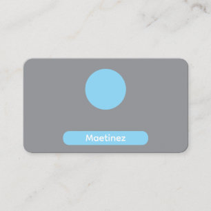 Carte De Visite Bleu gris minimaliste