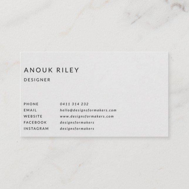 Carte de visite bleu Indigo, carte de visite océan (Dos)