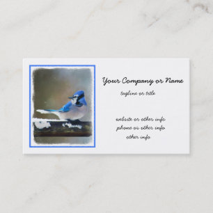 Carte De Visite Bleu Jay Painting - Art original pour les oiseaux