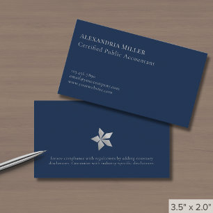 Carte De Visite Bleu marin simple et élégant