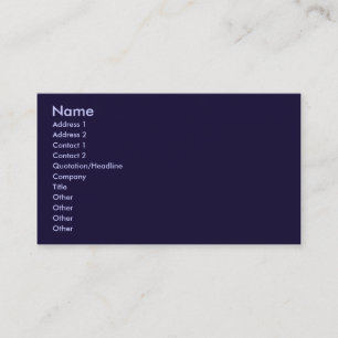 Carte De Visite bleu marine