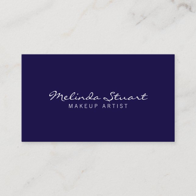 Carte De Visite Bleu marine moderne simple professionnel (Devant)
