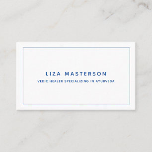 Carte De Visite Bleu Marine White Alternative Medicine Minimal