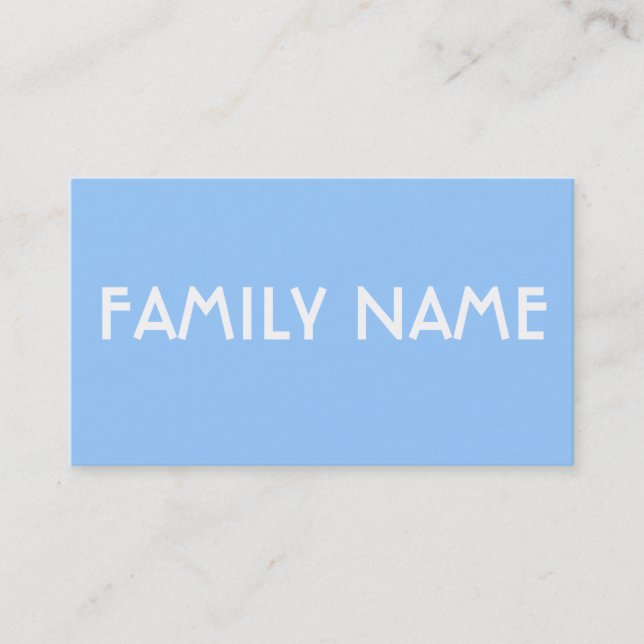 Carte De Visite Bleu minimaliste (Devant)