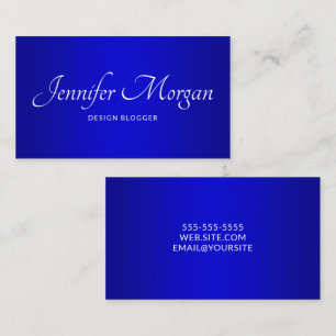 Carte De Visite Bleu Moyen à Foncé Élégant Ombre